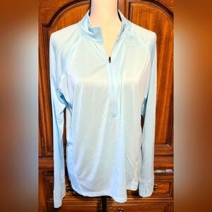 Zelos 3/4 zip lightweight pullover,  has thumb holes, Nwt, aqua color